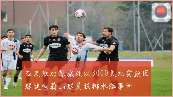 亚足联对蓉城处以3000美元罚款因球迷向蔚山球员投掷水瓶事件